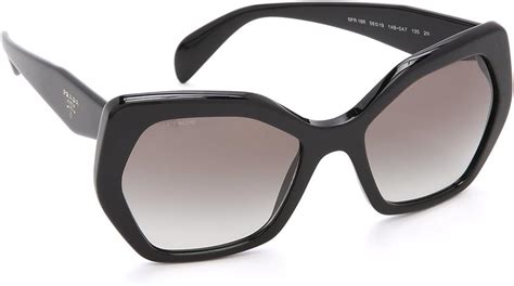 Amazon.com: Prada Heritage PR 16RS 1AB0A7 Black Plastic .